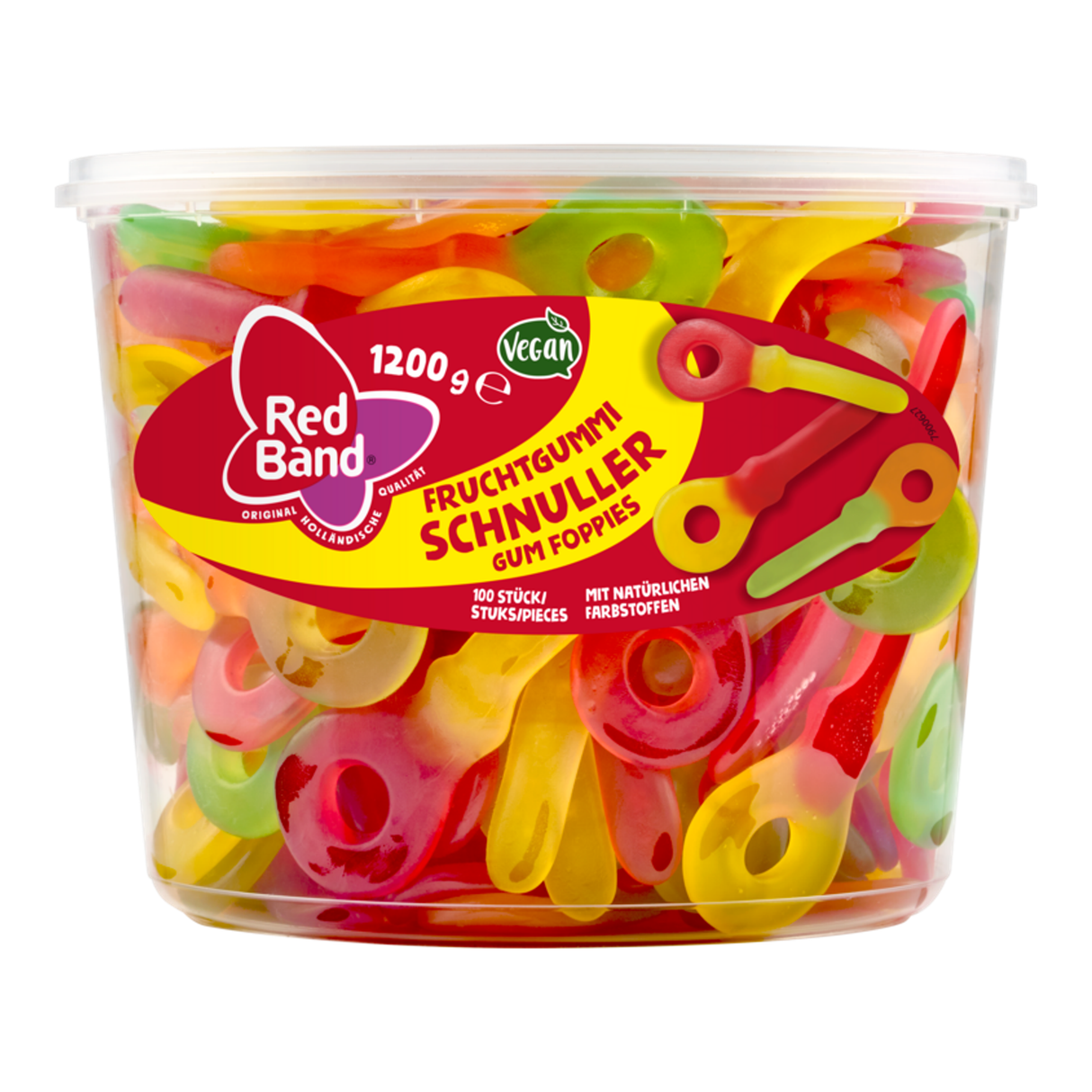 Red band gum foppies - sliknøgler - pret fun - silo 100 stk