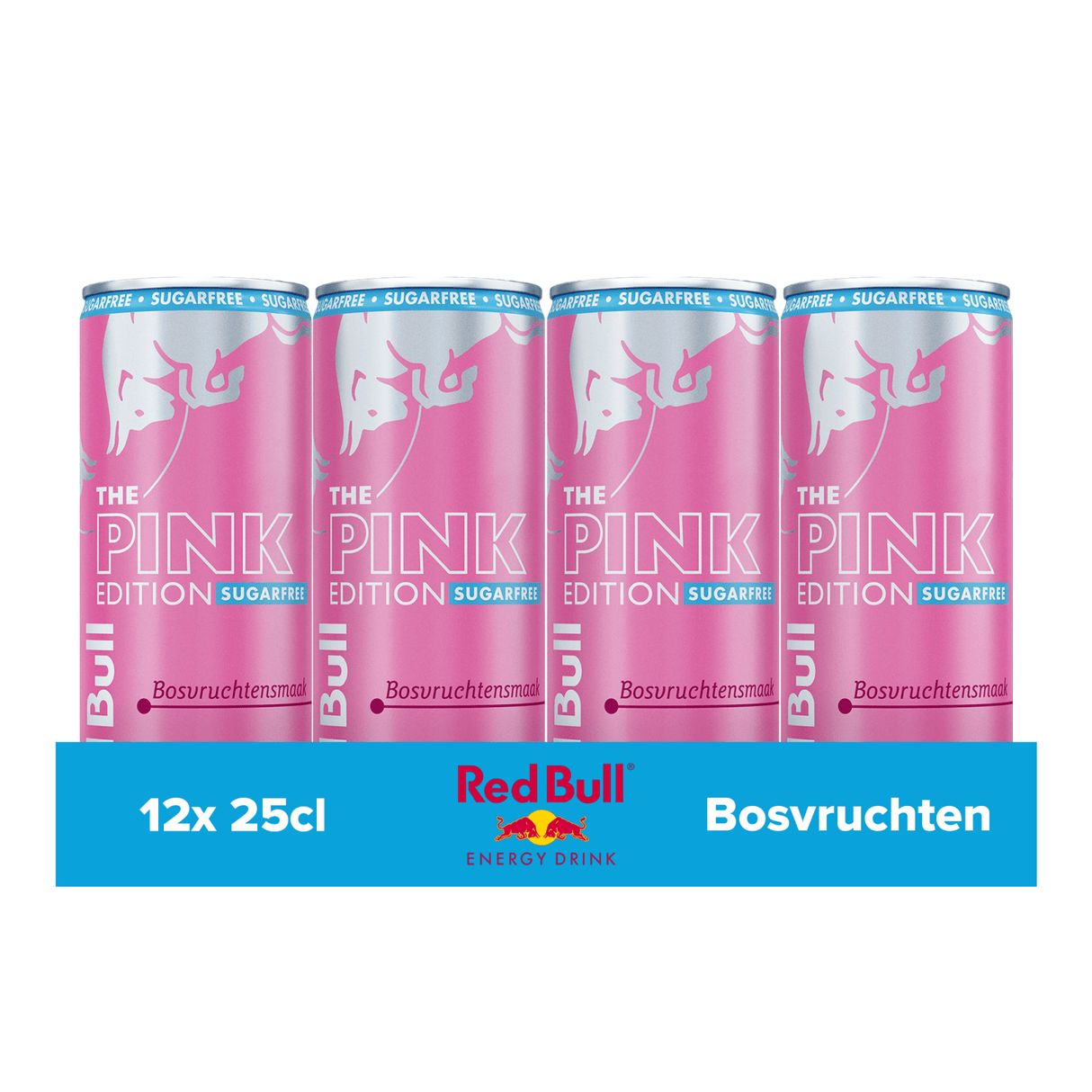 Red bull the pink edition sukkerfri skovfrugtsmagsdåse (12x 250ml)