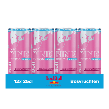 Red bull the pink edition sukkerfri skovfrugtsmagsdåse (12x 250ml)