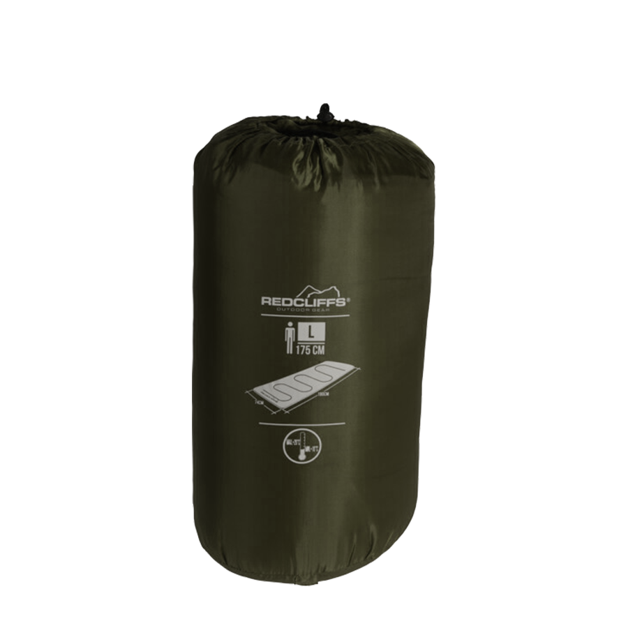 Redcliffs slaapzak envelop groen 180x74cm
