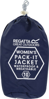 Regatta Pack-It III Rain Jacket Damer mørkeblå størrelse S