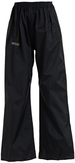 Regatta Rain Pants Pack It Junior Black Størrelse 11-12 år