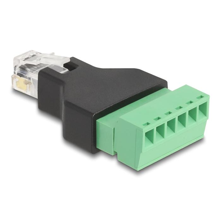 Rj12 stik til skrue klemrækkeadapter