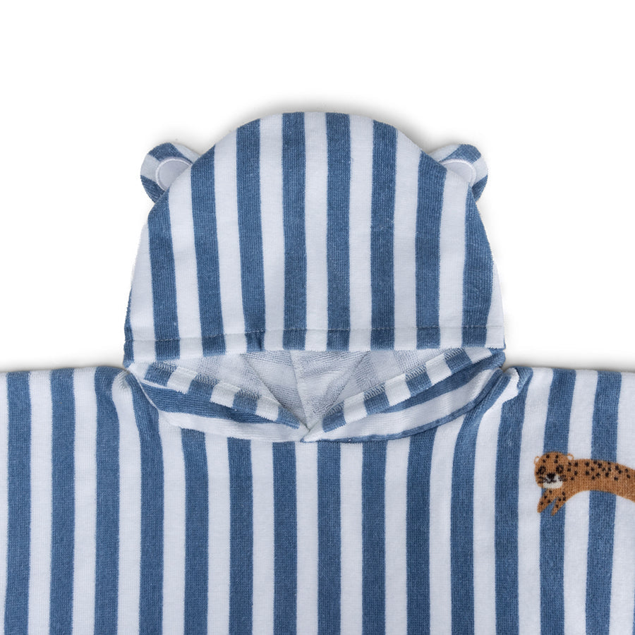 Roamer | blå strandponcho i bomuld 65 x 65 cm