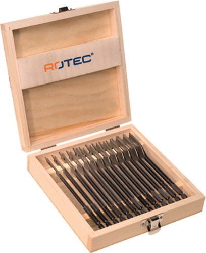Rotec 13 stk. speed boresæt i trækasse 6-25mm - 9001018 - 900.1018