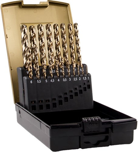 Rotec 19 dlg. cassette spiraalboren cobalt 1,0-10,0x0,5 mm () - 900.0023a - 900.0023a
