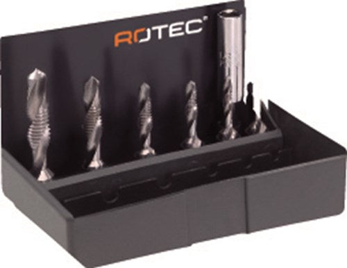 Rotec 6 stk. cass. kombinationsbor m3-m10 - 9002030