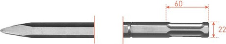 Rotec 6-kant puntbeitel 500mm 6-kø22(tbv hilti te805 te905) - 2156506 - 215.6506