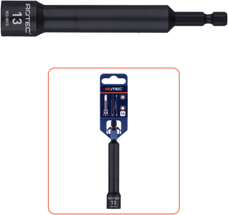 Rotec dopsleutel extra diep | e6,3 | bitopname | sw 17x110 75 - 822.0017