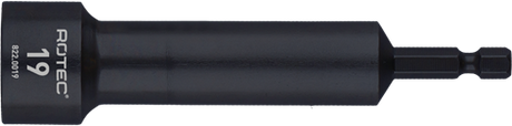 Rotec dopsleutel extra diep | e6,3 bitopname | sw | 19x110 75 mm - 822.0019
