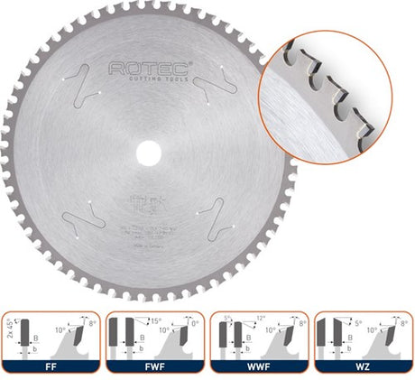 Rotec hm dry-cutter zaagblad bouwstaal, ø355x2,4x30mm z=90 wwf ln - 5560165