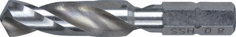Rotec spiralbor hss 8.0mm 1 4 bit optagelse