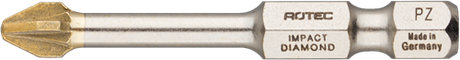 Rotec impact schroefbit pz 2 | l=50 | e6.3 | diamond | 2 stuks - 817.13022