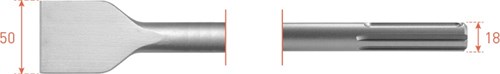 Rotec sds-max spademejsel 50x360mm - 2151015