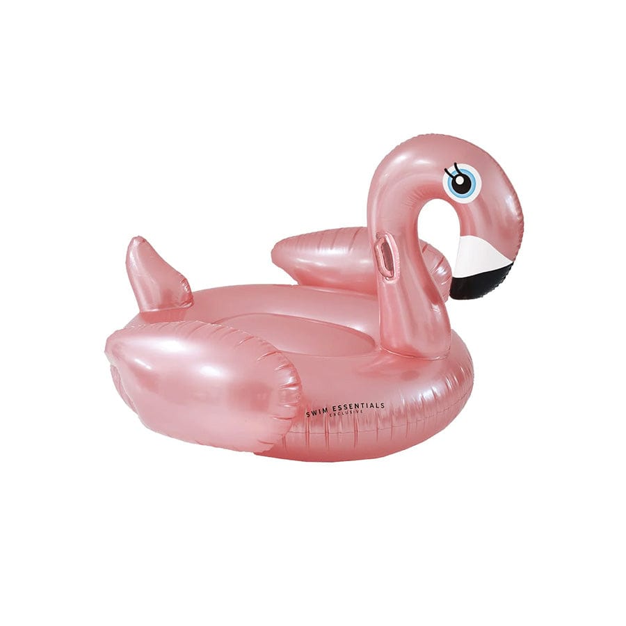 Drømmelandskab | rosa guld oppustelig flamingo xxl