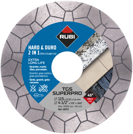 Rubi diamantschijf 125 mm tgs superpro 125 x 22,2 mm (verstek)