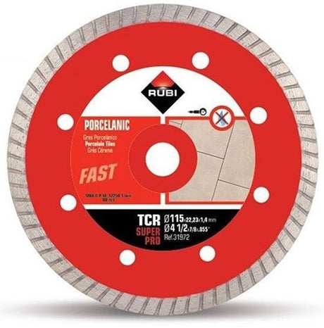 Rubi diamantskive tcr 115 | super pro | 115 x 22,2 x 1,4 mm - 31972