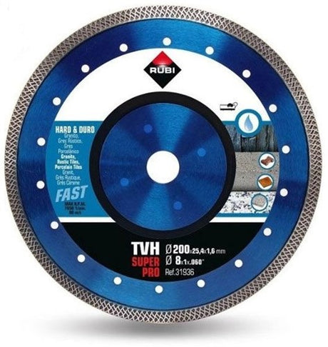 Rubi diamantsavklinge turbo viper tvh 200 x 25,4 mm - diamantskive