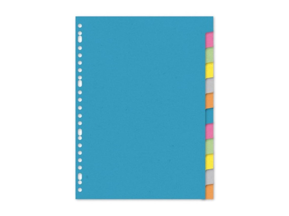 Kangaro tab a4 blank pap 220gr assorteret 23 huller 12-delt