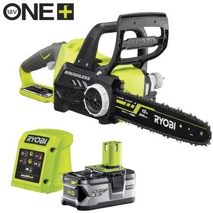 Ryobi rcs1830-140b | one+ 18v brushless accu kettingzaag | 30cm | incl. 1x 4.0ah accu en lader 5133005547