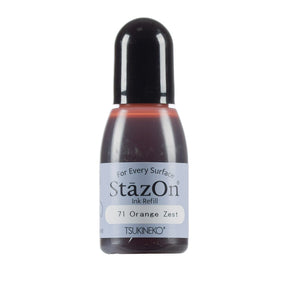 Tsukineko • stazon reinker refill blæk orange skal