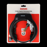 Simson rammelås bred 80 mm kunst**