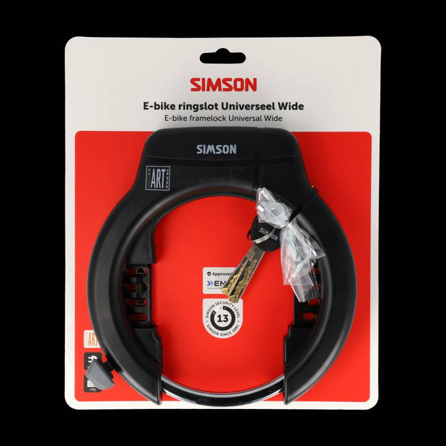 Simson rammelås bred 80 mm kunst**