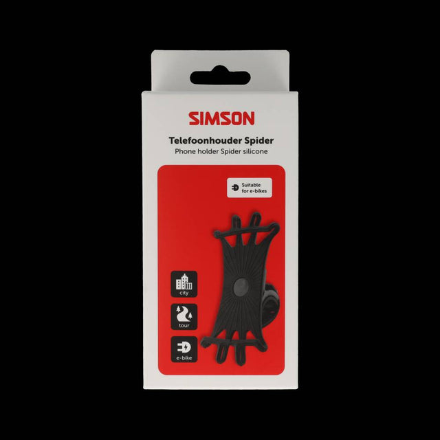 Simson telefonholder silikone universal - sort