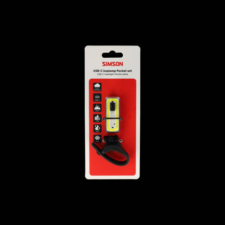 Simson USB-C LED lampelomme hvid