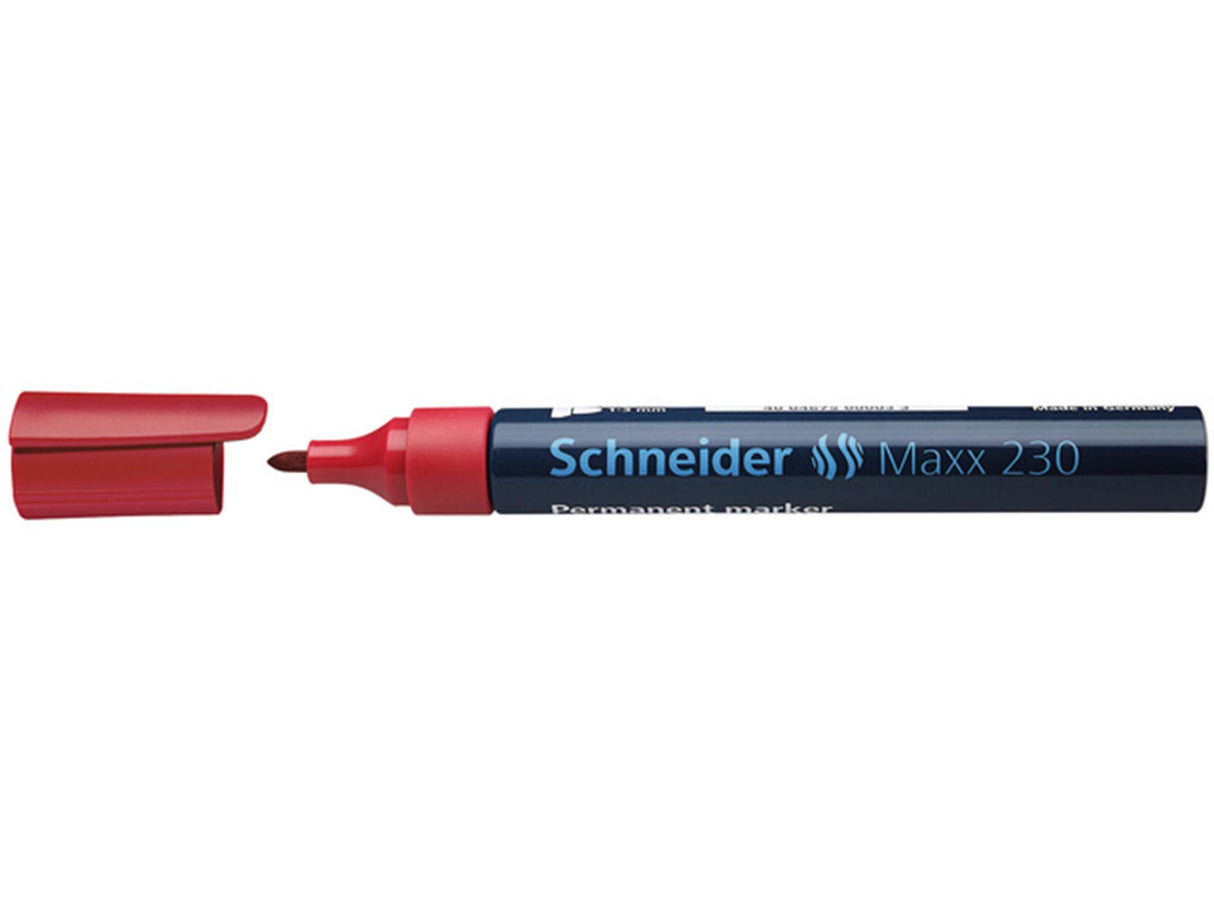 Schneider markør perm. 230 runde røde 10 stk