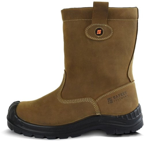Safeet lucca werklaars gevoerd s3 | bruin | maat 43 - 8719388022321