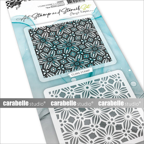 Carabelle studio • kunststempel stencilsæt stjerneblomstermønster