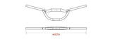 Satori styr falcon aero ø31,8 b=700mm, mat sort