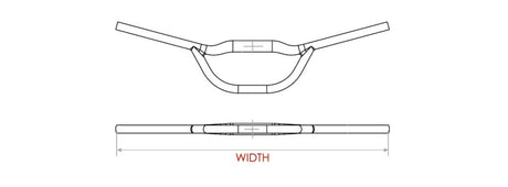Satori styr falcon aero ø31,8 b=700mm, mat sort