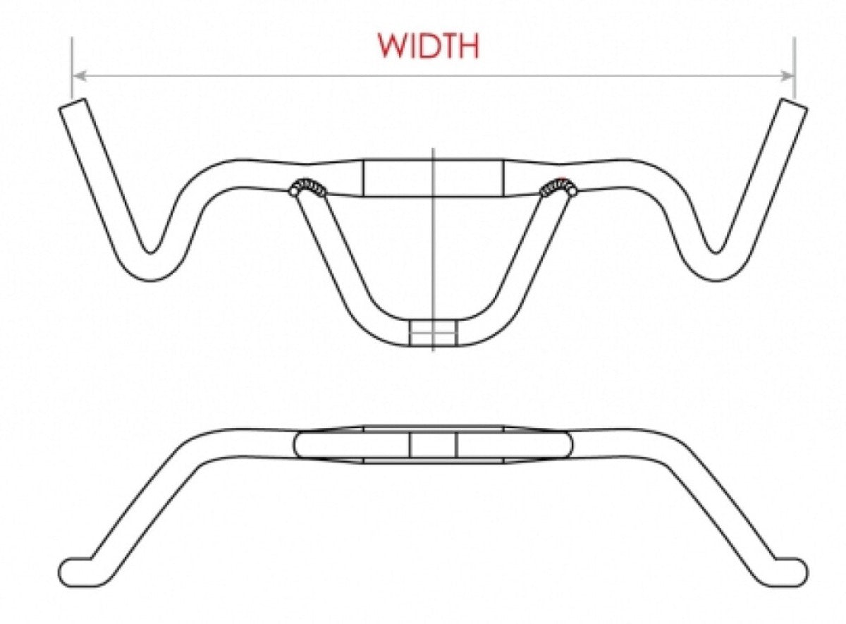 Satori styr mtb firebird ø31,8mm 440mm - mat sort