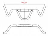 Satori styr mtb firebird ø31,8mm 440mm - mat sort