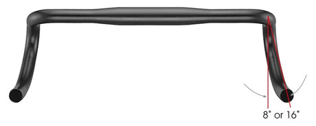 Satori styr x-race aero ø31.8mm b=420mm - mat sort