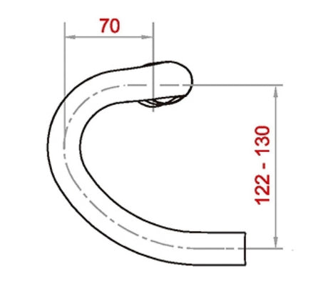 Satori styr x-race aero ø31.8mm b=400mm - mat sort