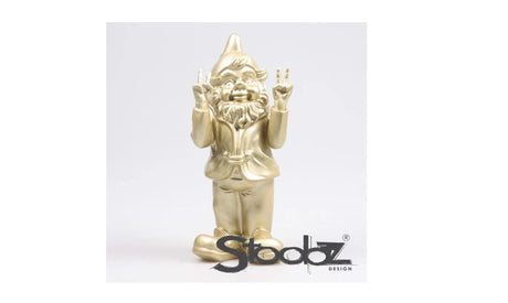Stoobz design stoobz gnome peace guld 13x11x31cm