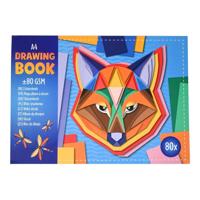 A4 schetsboek colourful animals 80 vel