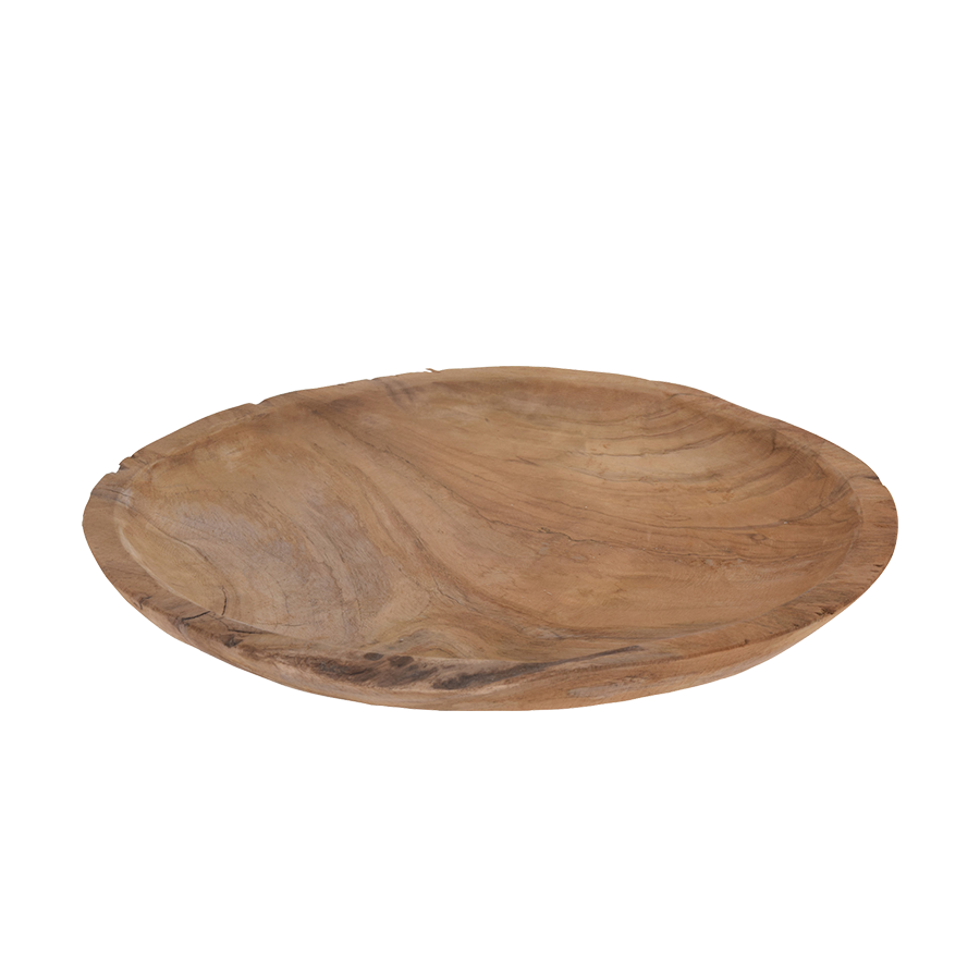 Schaal hout teak ø36x3cm