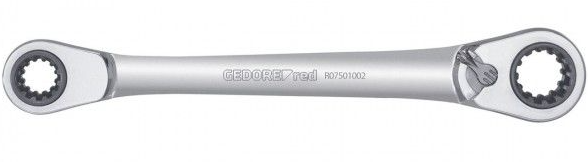 Gedore rød r07501002 dobbeltring skraldenøgle vendbar metrisk 2-delt 3300900 - r07501002