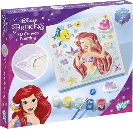 Introduktion til Disney Princess Totum håndværkssæt, lav et 3D-lærredsprinsessemaleri af Ariel