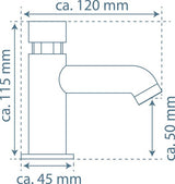 Schütte schutte lima selvlukkende springvandhane | krom - 46951