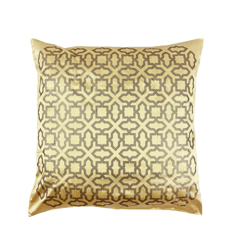 Seq home zijden kussenhoes goud bruin 45x45cm