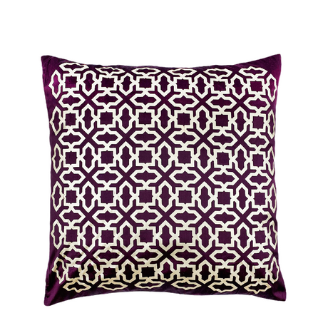 Seq home zijden kussenhoes paars champagne 45x45cm