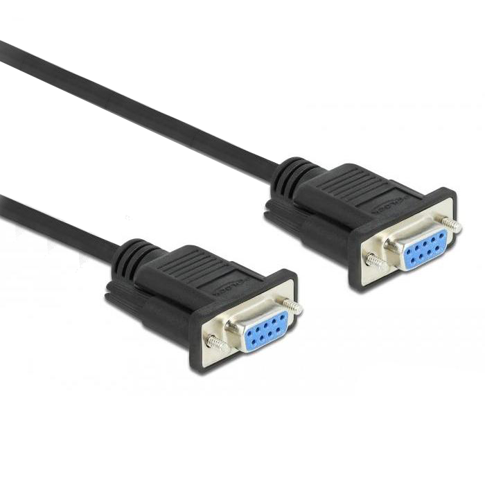 Delock seriel kabel RS-232 sub-D9 stik til stik 10 m nulmodem