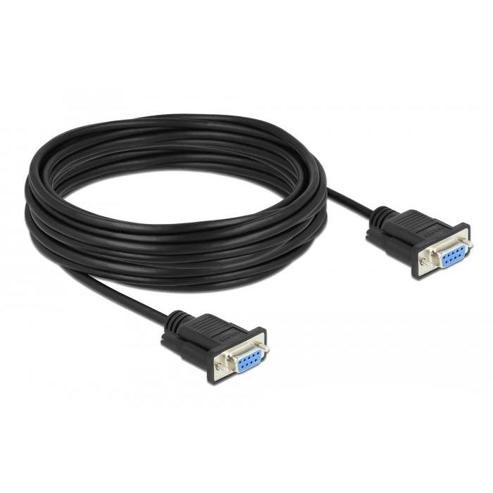 Delock seriel kabel RS-232 sub-D9 stik til stik 10 m nulmodem