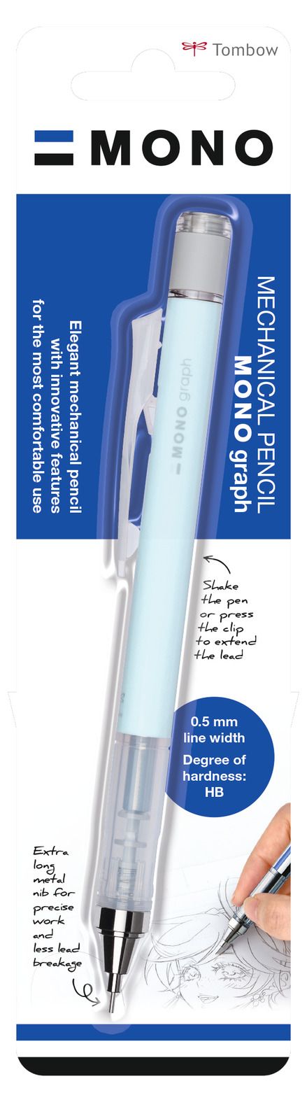 Tombow • monograf mekanisk blyant isblå