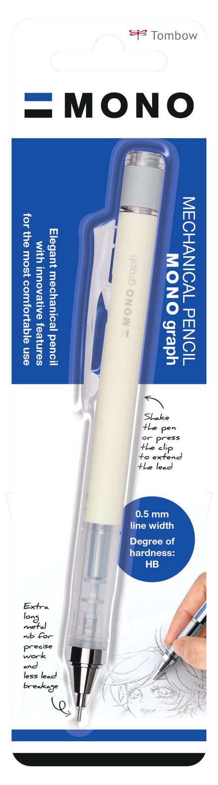Tombow • monograf mekanisk blyant cremegul